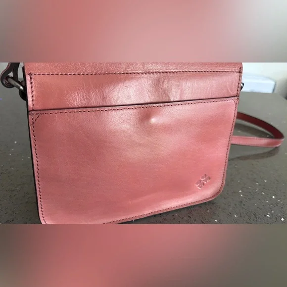 Patricia Nash Pink Floral Embossed Leather Crossbody Bag - Picture 8 of 10